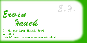 ervin hauck business card